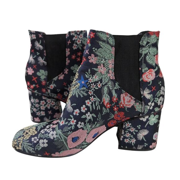 Indigo Rd Ankle Boot Womens 8.5 Blue Floral Cottagecore Prairie Country - Picture 4 of 10